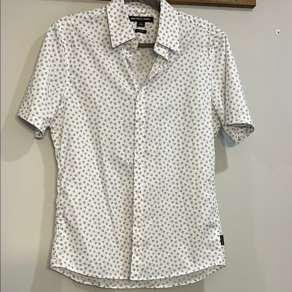 Michael Kors White Casual Button Down Shirt